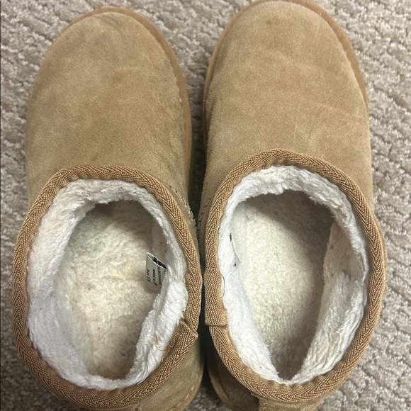 Cushionaire Memory Foam Platform Boots Tan Suede Womens Size 6M - Picture 2 of 4